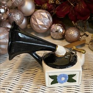 Vintage Porcelain Gramaphone Victrola Music Box